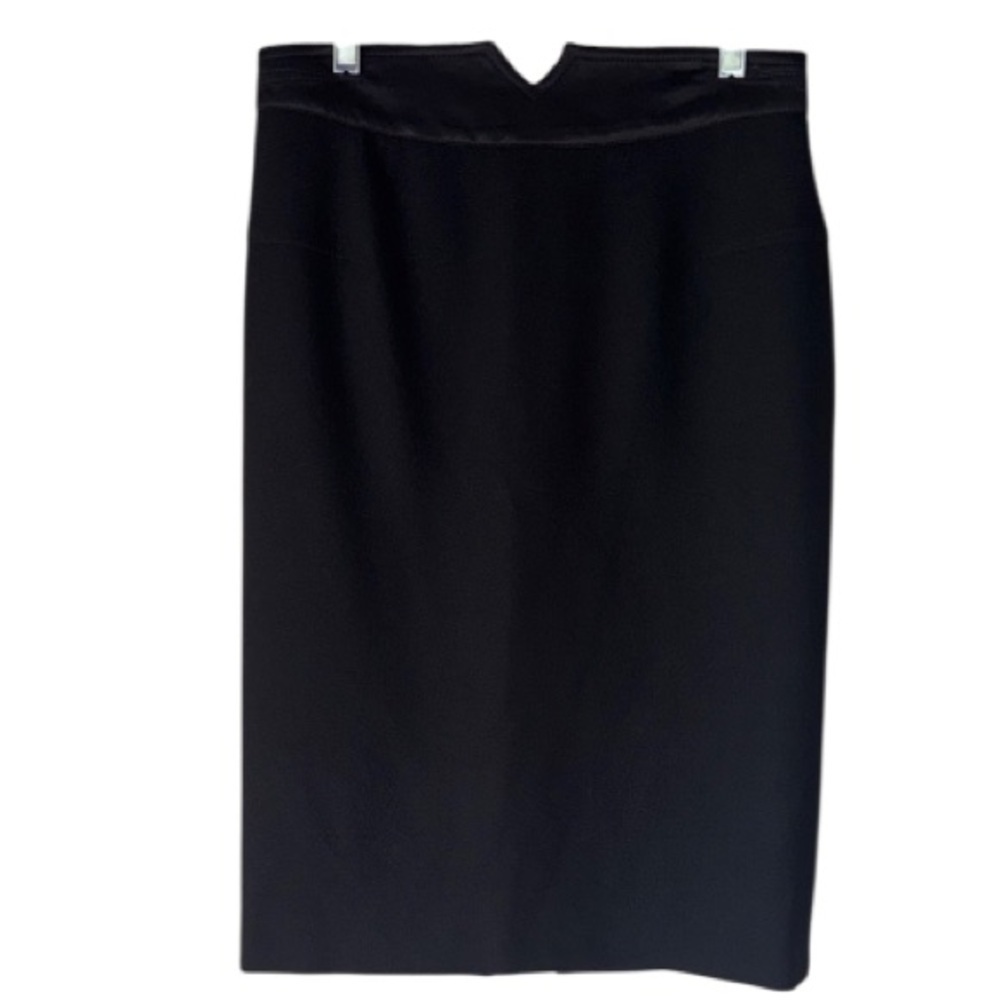 Etro wool skirt black pencil US size 6 liner made in Italy